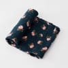 Cotton Muslin Swaddle - Midnight Rose