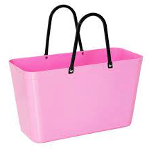 Hinza Bag Bright Pink (Green Plastic) - Large
