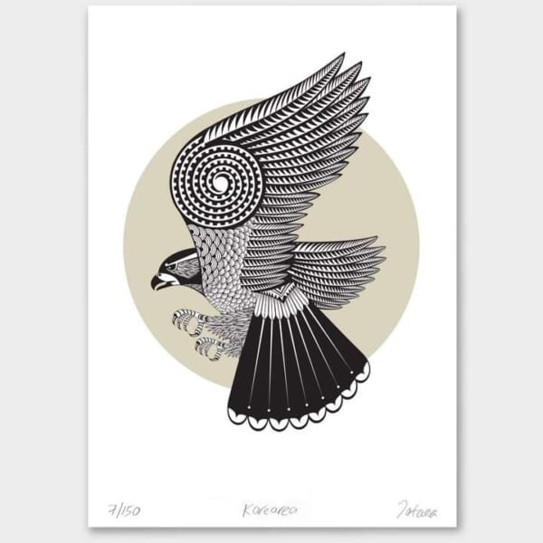 Karearea Limited Edition Art Print - A4